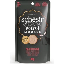 Üreticiniz Schesir After Dark Velvet Mousse Tavuklu ve Sığır Etli Yetişkin Kedi Yaş Maması 1
