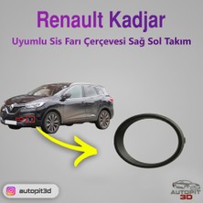AutoPit 3D Renault Kadjar (2015-2018) Uyumlu Sis Farı Çerçevesi Sağ Sol Takım