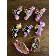 Gülümse Gel 2 Adet Mandal Toka Kuromi My Melody Kıskaçlı Toka Kawai Japon Y2K Kpop Kore