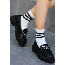 Fresco Scarfs Biga Siyah Cilt  Ayakkabı