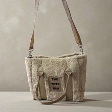 Gözde Mağazacılık Peluş Toote Bag Kadın El Omuz Çanta