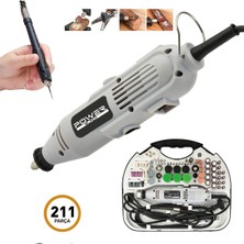 Power Black Gravür Hobi Taşlama Seti - Çantalı 211 Parça - 6 Kademeli