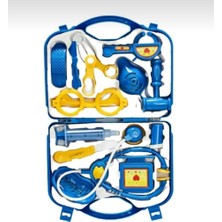 Hepsilazım Çantalı Plastik Oyuncak Doktor Seti Mavi Ce Belgeli