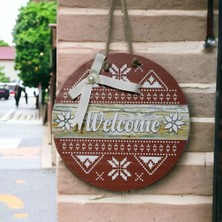 Homevia Dijital Baskı Welcome Kapı Süsü 30 cm Kapı Süsü