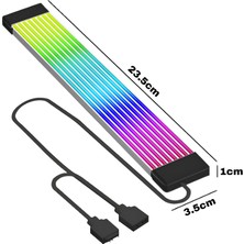 Exem Shop Argb Ekran Kartı Kablo Kılıfı Siyah (5V 3-Pin)