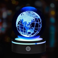Homevia  Dünya Tasarımlı Usb'li Dönen Cam Küre