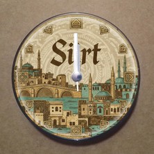 Bsb Siirt Temalı Magnet Saat Buzdolabı Süsü Duvar Saati 10,5cm MS1061