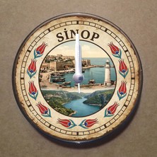 Bsb Sinop Temalı Magnet Saat Buzdolabı Süsü Duvar Saati 10,5cm MS1062