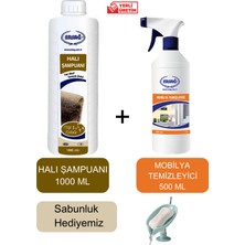 Ersağ Halı Şampuanı 1000 ml + Mobilya Temizleyici 500 ml + ( Sabunluk Hediye'li ) 123-29