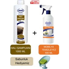 Ersağ Halı Şampuanı 1000 ml + Mobilya Temizleyici 500 ml + ( Sabunluk Hediye'li ) 123-31