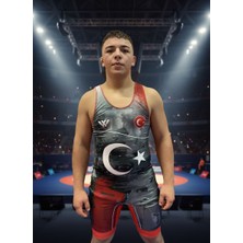 Wx Bulutlu Güreş Mayosu (Kırmızı)