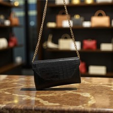 Gözde Mağazacılık Krokodil Desenli Kadın Omuz Çanta