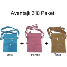 571 Collections Çapraz Askılı Üç Bölmeli Telefonluk Avantajlı 3'lü paket Model: (571-15G)