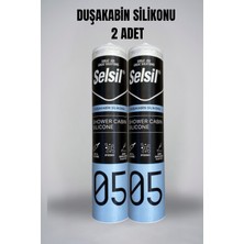 Selsil Duşakabin Silikonu, Suya Neme Küfe Dayanıklı Sızdırmazlık - 2 Adet