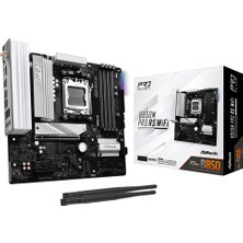 Asrock B850M Pro Rs Wıfı 8000MHZ(OC)DDR5 Soket Am5 M.2 USB 3.2 HDMI Matx Anakart B850M Pro Rs Wıfı