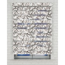 BRIGHTCOVER Ağaç Dalları Baskılı Zebra Perde - Gece Gündüz Kullanıma Uygundur - Salon Perdesi | Kokusuz Mürekkeple Basılmış  Zebra Perdeler ile Sende Tarzını Yansıt! | 1 Dakikada Pratik Montaj