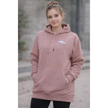 Malkan Kadın Kapüşonlu Sweattshirt Arkası Baskılı