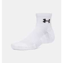 Under Armour Unisex 3'lü Paket Performans Pamuk Çorap Beyaz M Beden İçin Rahat Kullanım 6009686-100