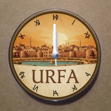 Bsb Urfa Temalı Magnet Saat Buzdolabı Süsü Duvar Saati 10,5cm MS1077