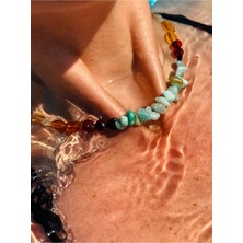 CAPO By Aytaç Yamaç Sitrin Baltık Kehribar ve Aventurin Taşlı Kadın Kolye