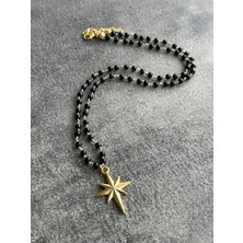 CAPO By Aytaç Yamaç Kutup Yıldızı Kolye Oniks Şans Doğal Taş Kutup Yıldızı Kolye Aslan ve Oğlak Burcu Doğal Taş Kolye