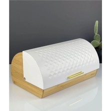 Arow Rhoda Bambu Ekmek Kutusu/sepeti/beyaz