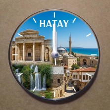 Bsb Hatay Temalı Magnet Saat Buzdolabı Süsü Duvar Saati 10,5cm MS1026