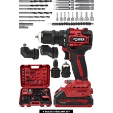 Power Black 21 V ve Çok Foksiyonlu 4 Başlıklı Bits Uç Girişli Matkap