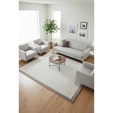 Halı Sepeti Bombay 664 Krem - Bej Hav Toz Vermez Kolay Temizlenen Hasır Doku Sisal Halı