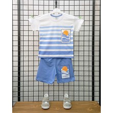 Deniz Home Wear Yazlık Pamuk Kumaş Erkek Çocuk Şort Takım