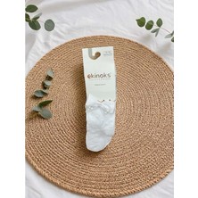 Ekinoks Inci Kurdeleli Dikişsiz Koton Kız Çocuk Külotlu Çorap - RYZEÇ016 - Beyaz - 5 - 6 Yaş Beyaz