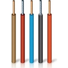 Voltaj Siaf 10 Mm² Isıya Dayanıklı Silikon Bakır Çok Telli Tek Damarlı Kablo 1m Kırmızı