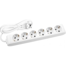 MiraLive Viko 6lı - 2mt Uzatma Kablo Grup Priz Topraklı 90 11 36 02 (K95)