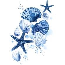 Fuart.Co Kıyı Kompozisyon Dijital Baskı Poster (Çerçevesiz)Sea World Poster Serisi Sefu