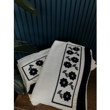 Bella Home Mercan Özel Tasarım Punch Püsküllü El Havlusu – 2 Adet – 50X90 cm