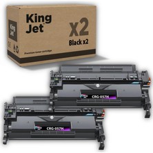 Kingjet Canon Uyumlu CRG-057H Yüksek Kapasiteli (2'li Paket) Çipli Muadil Toneri | MF446  Uyumlu