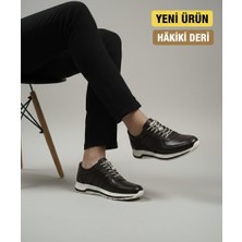 Romex Hakiki Deri Erkek Günlük Ayakkabı – Poli Spor Tabanlı, Bağcıklı Model