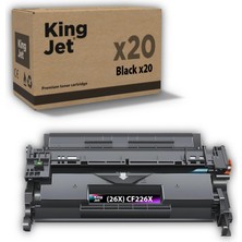 Kingjet Hp Uyumlu (26X) CF226X Yüksek Kapasiteli (20'li Paket) Çipli Muadil Toneri | Mfp M426FDN