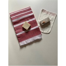 Homevia Gelin Hamamı Seti, Premium Peştemal , Ponza Topuk Taşı, Doğal Zeytinyağı Sabun, Kese 4lü Set