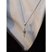 CAPO By Aytaç Yamaç Capo Memento Morı 925 Ayar Gümüş Bıçak Kurukafa Erkek Kolye