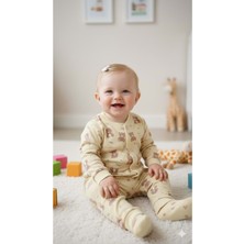 Gültekin Bebe Miniworld Kız 6-24 Aylık Ayıcık Baskılı Çıtçıtlı Yaka Pijama TAKIMI-18728169 - Sarı