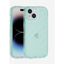 Vissona iPhone 13 Uyumlu Telefon Kılıfı Kamera Çıkıntılı Kabartmalı Parlak Desenli Darbe Emici Silikon Kılıf