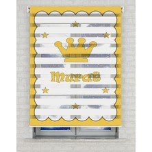 BRIGHTCOVER Kral Tacı Baskılı Zebra Perde - Gece Gündüz - Çocuk Odası Perdesi, Bebek Odası Perde | Kokusuz Mürekkeple Basılmış  Zebra Perdeler ile Sende Tarzını Yansıt! | 1 Dakikada Pratik Montaj