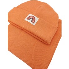 Mustran 5-10 Yaş Çocuk Pamuklu Bere Boyunluk Seti - Yumuşak Esnek Kumaş (2'li Takım)