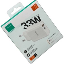 Techson 33W Type-C + USB Şarj Adaptörü Kablo Seti MI11AC33TT
