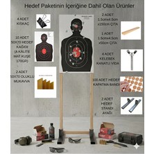 KMA Tekstil Kağıt Atış Hedefi Standı Paketi Hedef Kağıdı – Her Şey Dahil Set Atıcılık Okçuluk Hedef Tahtası