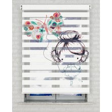 BRIGHTCOVER Renkli Kelebek Baskılı Zebra Perde - Gece Gündüz - Bebek Odası Perdesi, Kız Çocuk Odası Perdesi | Kokusuz Mürekkeple Basılmış  Zebra Perdeler ile Sende Tarzını Yansıt! | 1 Dakikada Pratik Montaj