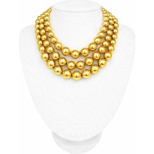 Solare Accessories Gold Çoklu Inci Kolye