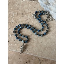 CAPO By Aytaç Yamaç Cherubs Angel Melek Uçlu Dumortierit Doğal Taş Kolye Doğal Taş Melek Kolye Mavi Doğaltaş Erkek Kolye