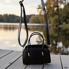 Gözde Mağazacılık Zarif Şık Gold Detaylı Kadın Mini Çanta